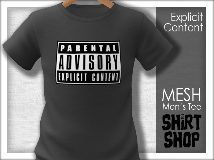 =ShirtShop= Mesh Explicit Content T-Shirt