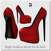 Blackburns High Fashion Mesh Heels Red
