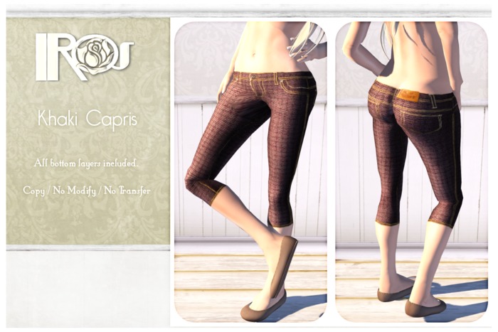 ~*IROS*~ Khaki Capris - Blue