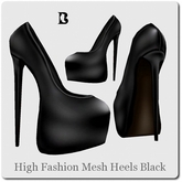 Blackburns High Fashion Mesh Heels Black