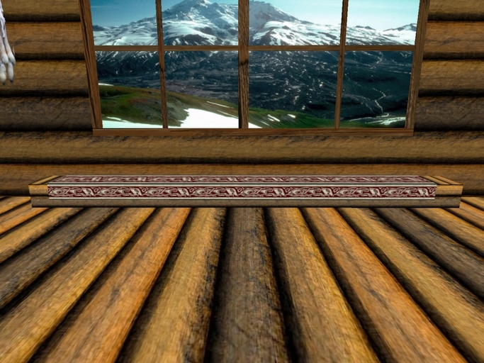 Log Bench w Celtic/Viking Knotwork Wolf Runner Boxed