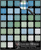 Texture Magic Coordinating Cottons - Blue & Green