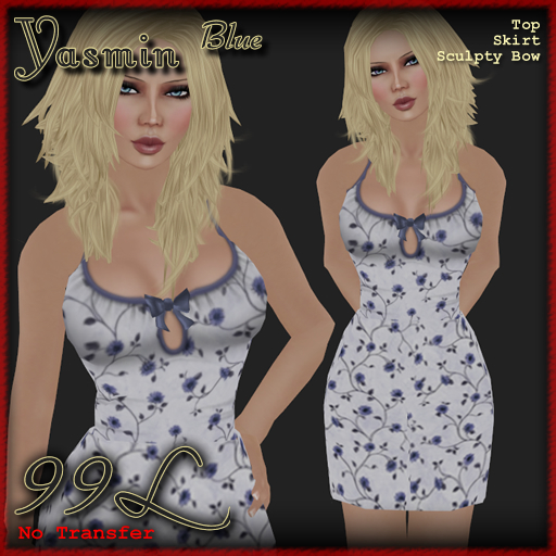 [ Demure ] Yasmin Dress - Blue