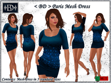 < BD > Paris Mesh Dress Blue