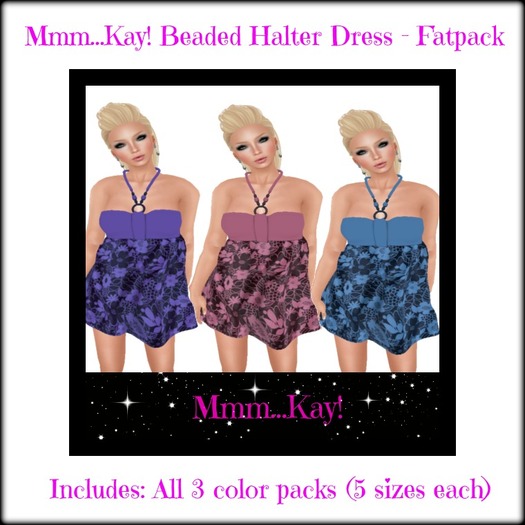 Mmm...Kay! Mesh Beaded Halter - Pink