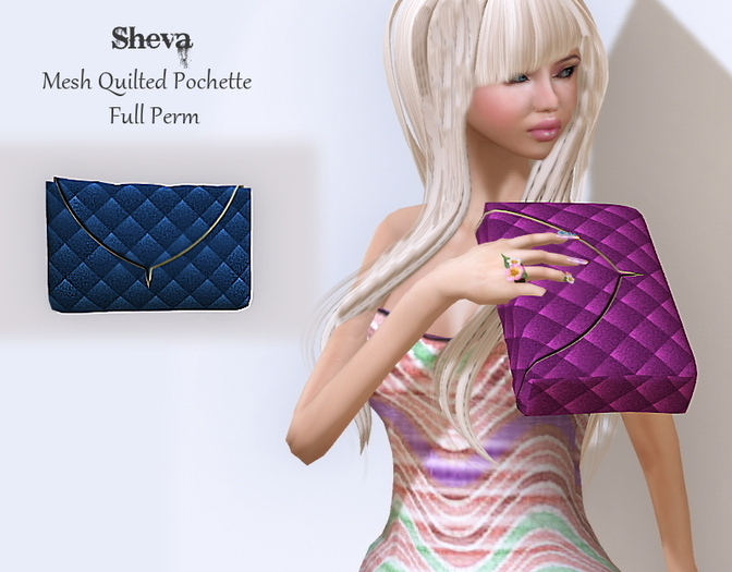 ***Sheva***Mesh Quilted Pochette Full Perm