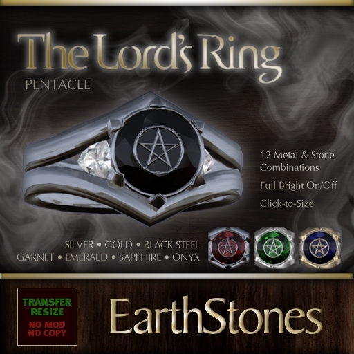 EarthStones The Lord's Ring - Pentacle (Ring Box)
