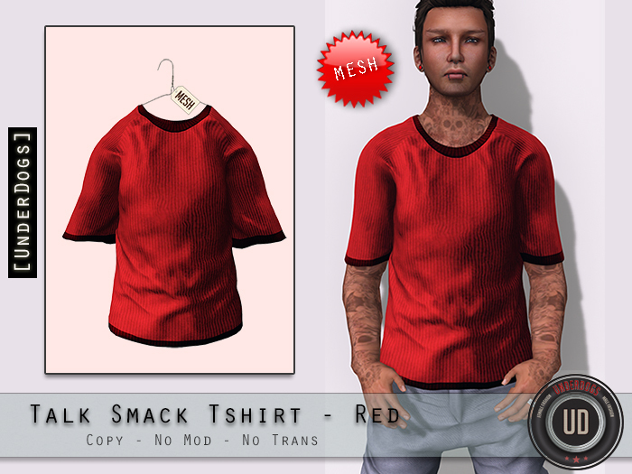 [UD] - TalkSmack T Shirt - Red - Mesh (Bag)