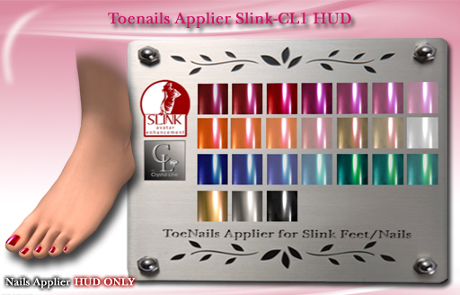 ((Crystal Line))-Toenails Applier Slink-CL1 HUD-(wear)