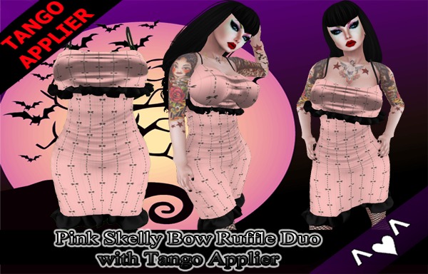 SL object name: ^v^DRBC^v^ Pink Skelly Bow TANGO APPLIER ONLY
