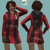 AC MILAN - La Diavola - hooded female dress (MESH) boxed