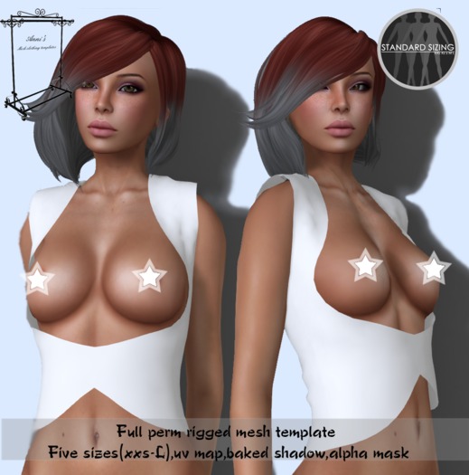 Anni's -Full perm mesh cleavage vest