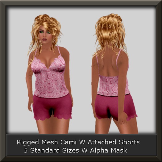 Mesh Cami W Shorts Paisley