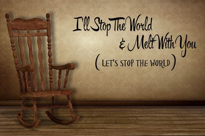 I'll Stop The World Wall Sticker