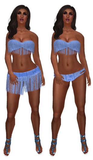 JCD Fringed Red Mesh Bikini & Coverup bagged