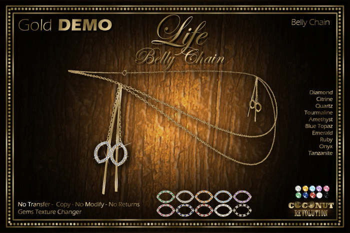 CR - Life Belly Chain - Gold - DEMO