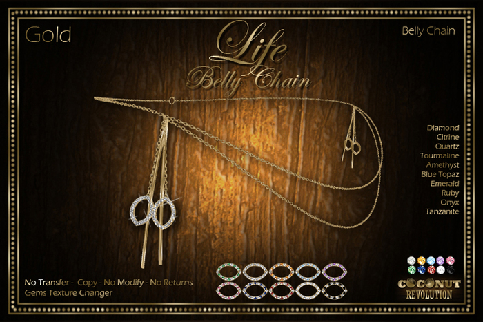 CR - Life Belly Chain - Gold