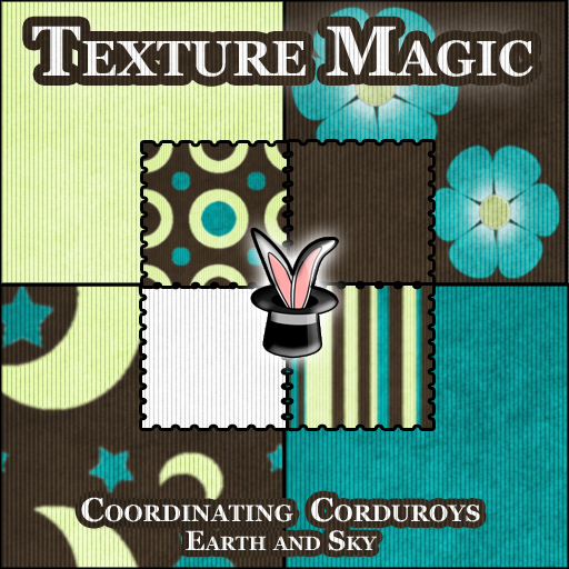 Texture Magic Coordinating Corduroy - Earth and Sky
