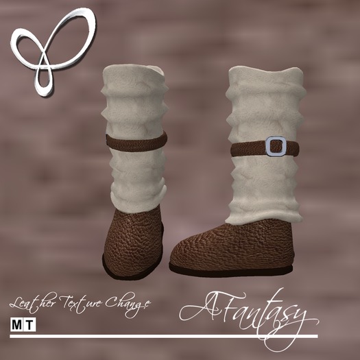 AFantasy Leather Texture Change Slouch Boots