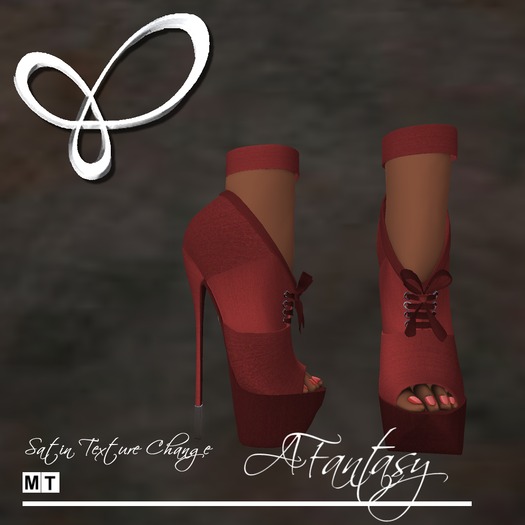 AFantasy Satin Texture Change High Heel Open Toe Platforms