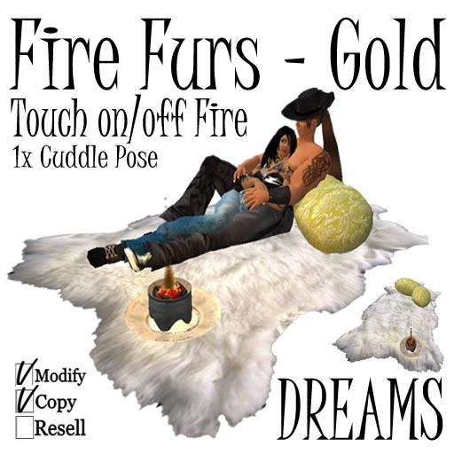 Furniture - FIRE FURS COUPLE - GOLD
