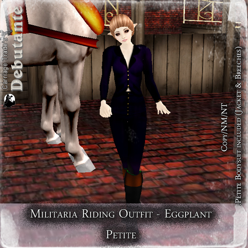 *Deb* Petite Military Riding Habit (Boxed) Eggplant