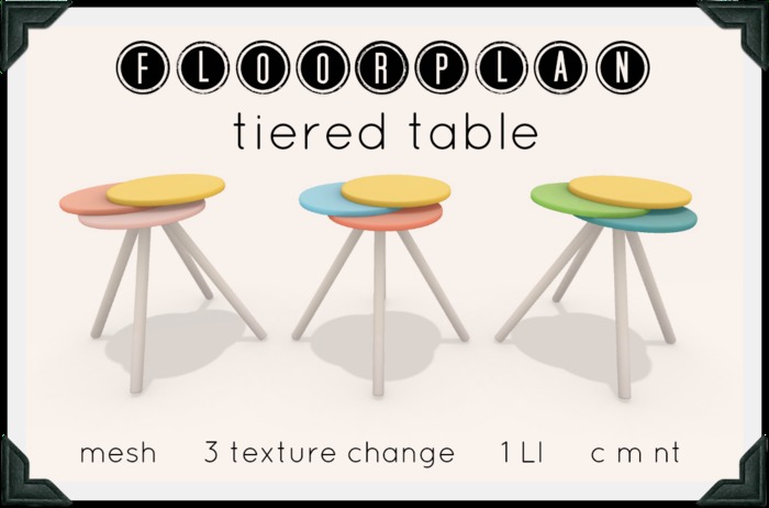 floorplan. tiered table [ boxed ]