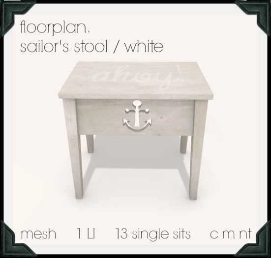 floorplan. sailor's stool / coral [ boxed ]