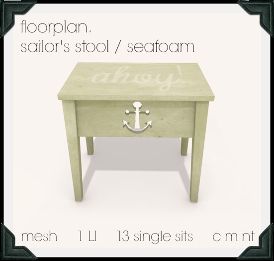floorplan. sailor's stool / coral [ boxed ]
