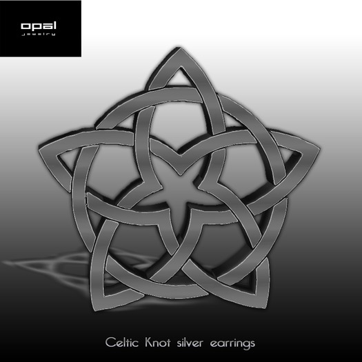 Opal*Celtic Knot Silver earrings
