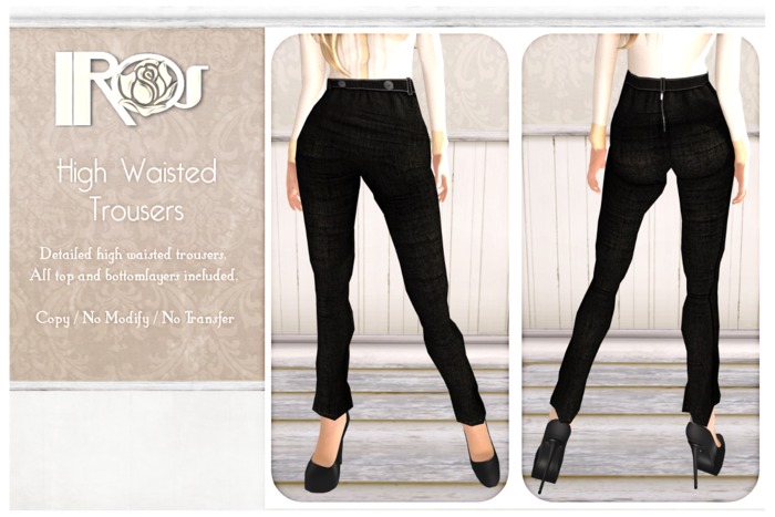 ~*IROS*~ High Waisted Trousers - Beige