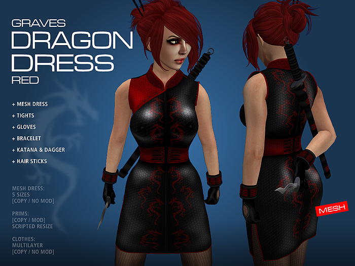 GRAVES Dragon Dress - Red
