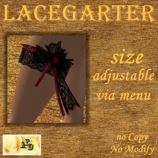 **AFD** Lace Garter black/darkred