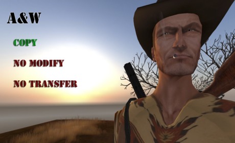 Second Life Marketplace - Clint Eastwood Avatar A&W