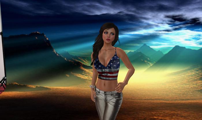 Shirt Tank Blue Gray by Cruz Designs