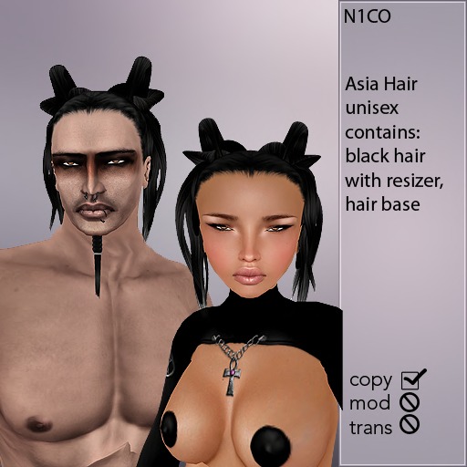 N1CO - Asia Black Hair - unisex
