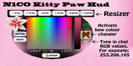 Second Life Marketplace - N1CO Black Kitty Paws + scripted Fluffy tail ...