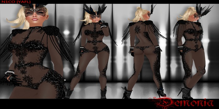 N1CO [YAFL] Demonia Outfit Complet w Boots and Accessory / silver 