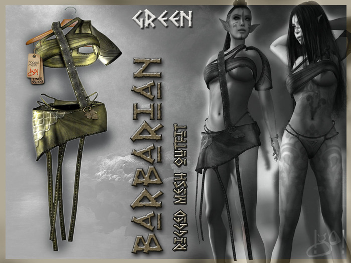 !gO! Barbarian Girl outfit - Green -