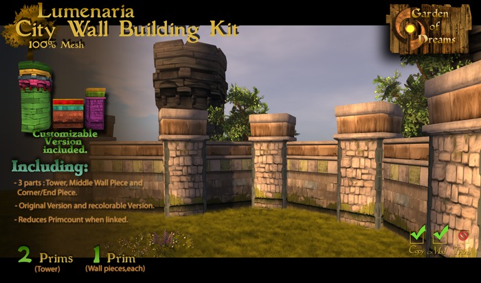 ~*GOD*~ Lumenaria - City Wall Building Kit