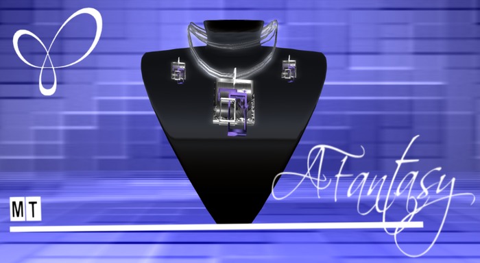 AFantasy Color Change Ultra Moderne Necklace & Earrings Set