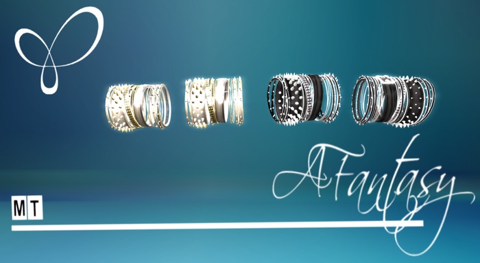 AFantasy Buckled & Spiked Arm Cuffs Set