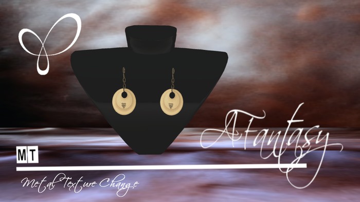 AFantasy Metal Texture Change Drop Earrings