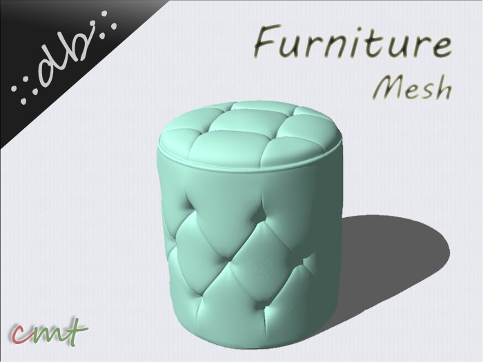 ::db furniture:: Pouf Chesterfield Light Blue 