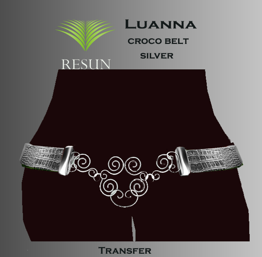 Res_Luanna croco Silver/silver  Belt
