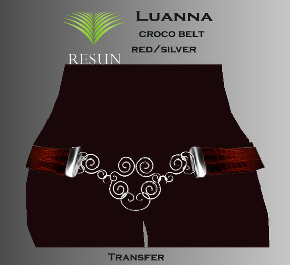 Res_Luanna croco red/silver  Belt