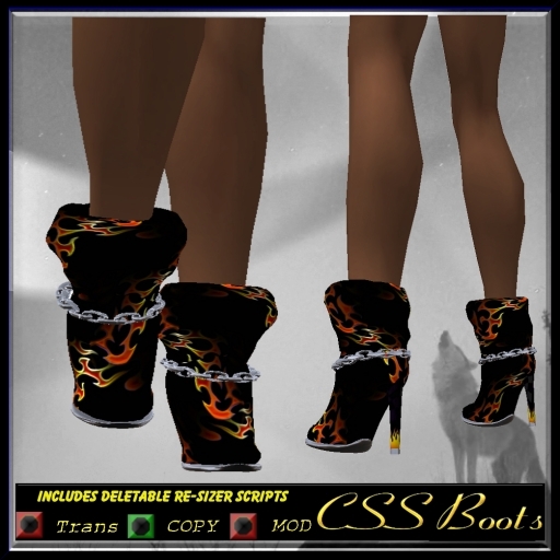 Flame & Chain Low Boot :CSS BOOTS:
