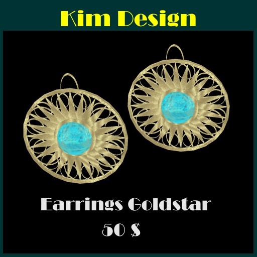 Kim Design - Earrings Goldstar Turquoise