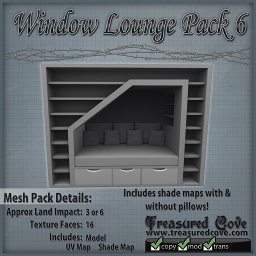 -TC- Window Lounge Pack 6 Mesh 50% Discount!!