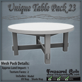 -TC- Unique Table Pack 23 Mesh 50% Discount!!